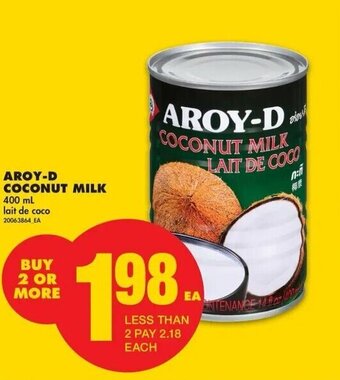 No Frills Aroy-d coconut milk offer
