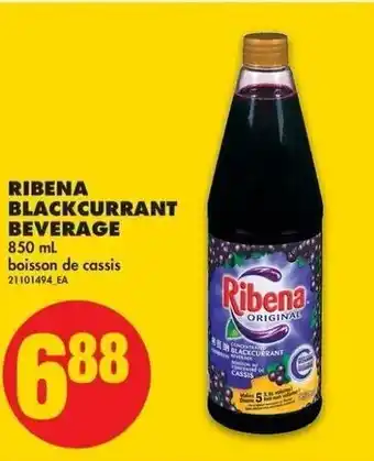 No Frills ribena blackcurrant beverage offer