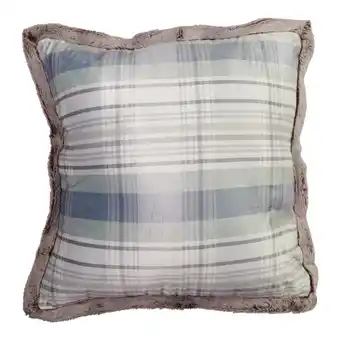 Giant Tiger Woodland Wonder Plaid Faux Fur Cushion offer