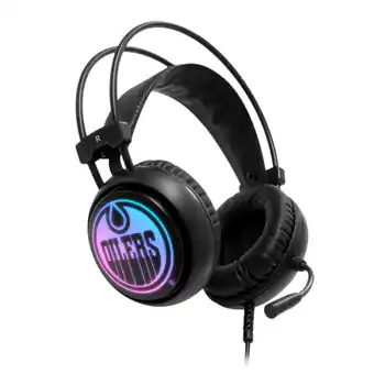 Giant Tiger NHL RGX Edmonton Oilers USB Gaming Headset with LED Lights, Black offer