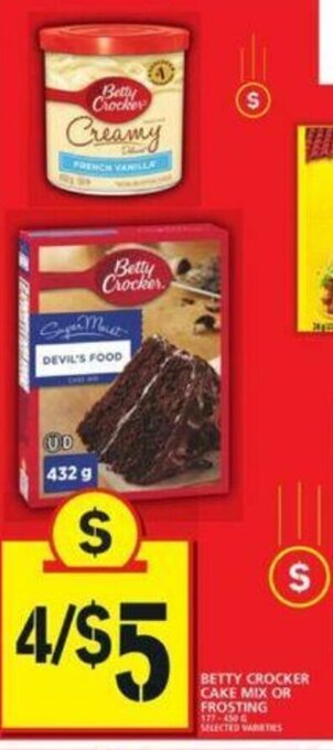 Food Basics Betty Crocker Cake Mix offer