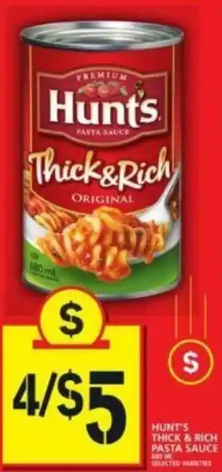 Food Basics Hunt's Thick % Rich offer