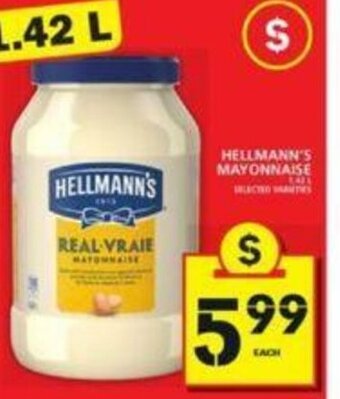 Food Basics Hellmann's Mayonnaise offer
