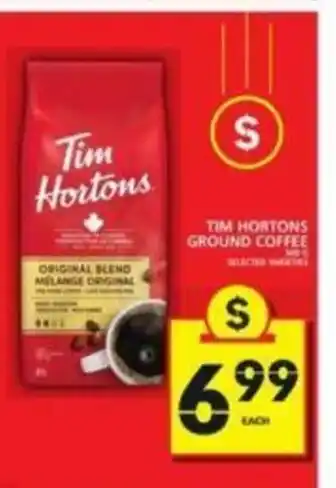 Food Basics Tim Hortors Ground Coffee offer