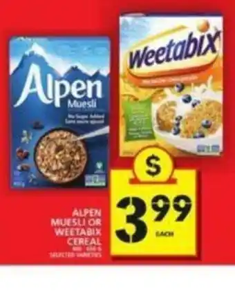 Food Basics Alpen Muesli offer