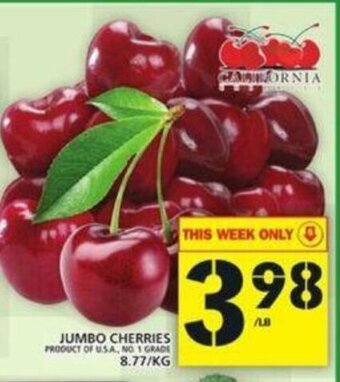 Food Basics Jumbo Cherries offer
