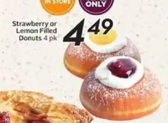 Safeway Strawberry or Lemon Filled Donuts offer