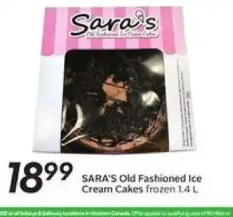 Safeway Sara's Old Fashioned Ice Cream Cakes Frozen offer