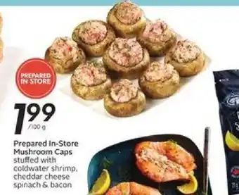 Prepared In-Store Mushroom Caps