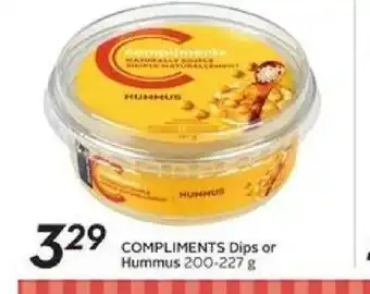 Safeway Compliments Dips or Hummus offer