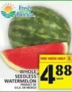 Food Basics Whole Seedless Water Melon offer