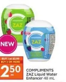 Safeway Compliments Zaz Liquid Water Enhancer offer