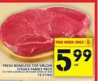 Food Basics Fresh Boneless Top Sirloin offer