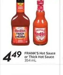 Safeway Frank's Hot Sauce or Thick Hot Sauce offer