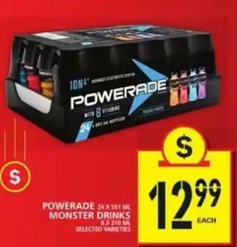 Food Basics Powerade Monster Drinks offer
