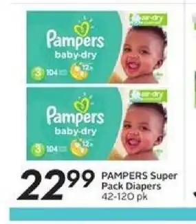 Safeway Pampers Super Pack Diapers offer