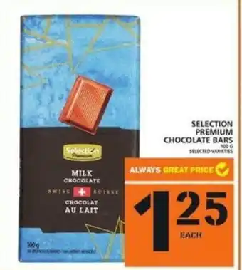 Food Basics Selection Premium Chocolat Bars offer