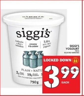 Food Basics Siggi's Yogourt offer