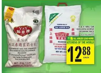 Food Basics Y & Y Mili or Golden Horse Jasmine Rice offer