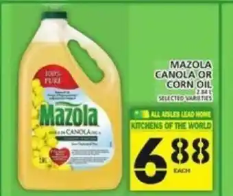 Food Basics Mazola Canola or Corn Oil offer