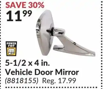 Princess Auto 5-1/2x4 in Vehicle Door Mirror offer