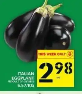 Food Basics Italian Eggplant offer