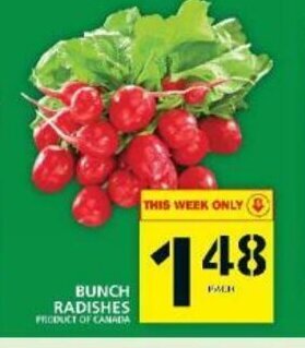 Food Basics Bunch Radishes offer