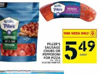Food Basics Piller's Sausage Chubs Or Pepperoni For Pizza offer