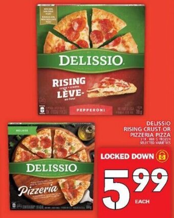 Food Basics Delissio rising crust or pizzeria pizza offer
