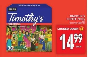 Food Basics Timothy's coffee pods offer