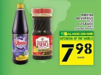 Food Basics Ribena beverage cj sauce offer