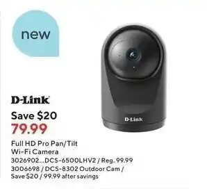 Staples D-LINK full HD pro pan/tilt wi-fi camera offer