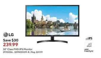 Staples 32" class FHD IPS monitor offer