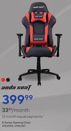 Staples ANDA SEAT e series gaming chair offer
