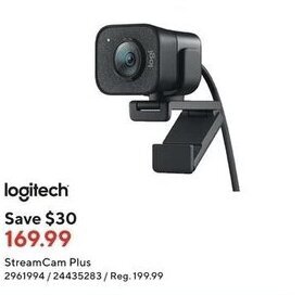 Staples LOGITECH streamcam plus offer