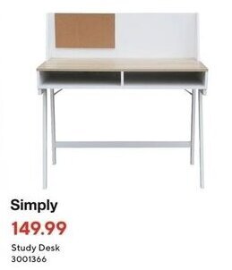Staples SIMPLY study desk offer