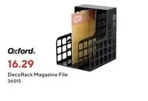 Staples OXFORD decorack magazine file offer