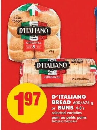 No Frills D'Italiano Bread offer