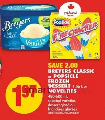 No Frills Breyers Classic offer