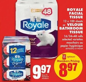 No Frills Royale Facial Tissue offer