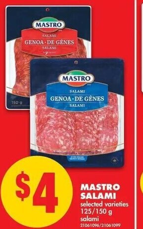 No Frills Mastro Salami offer