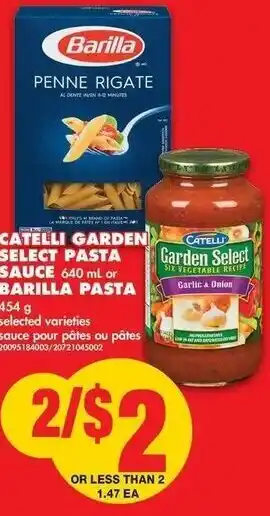 No Frills Catelli Garden Select Pasta Sauce offer