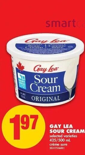 No Frills Gay Lea Sour Cream offer