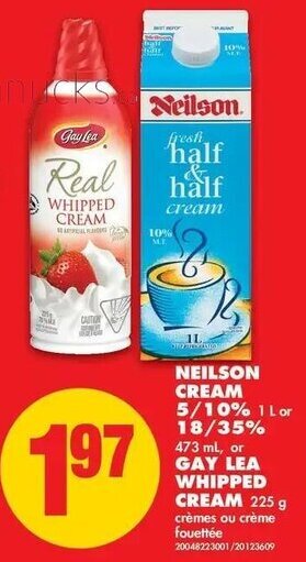 No Frills Neilson Cream offer