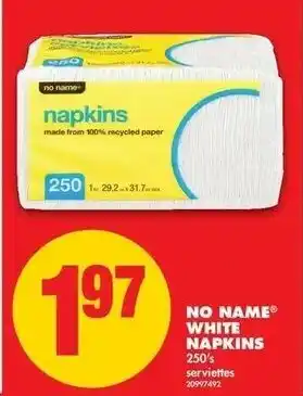 No Frills White Napkins offer