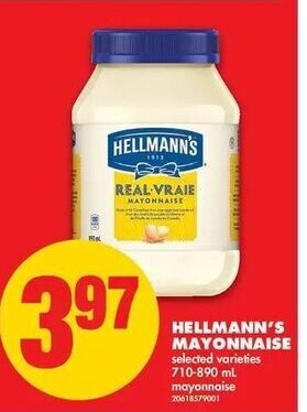 No Frills Hellmann's Mayonnaise offer