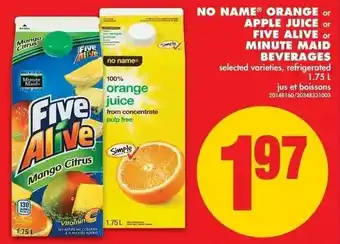 No Frills Orange Apple Juice offer