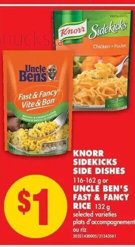 No Frills Knorr Sidekicks Side Dishes offer