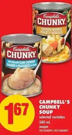 No Frills Chambell's Chunky Soup offer