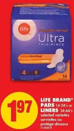 No Frills Life Brand Pads offer